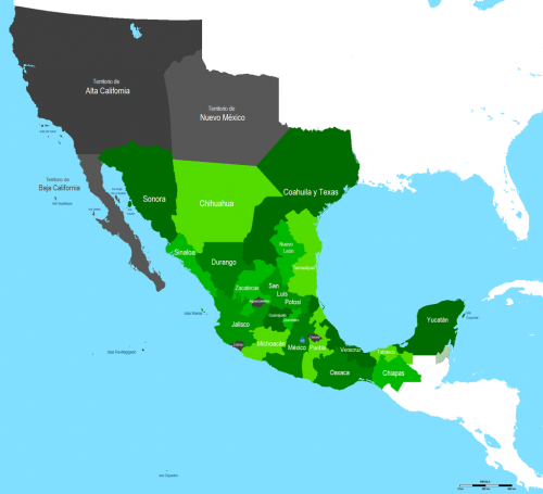 Mexican Territory in 1835