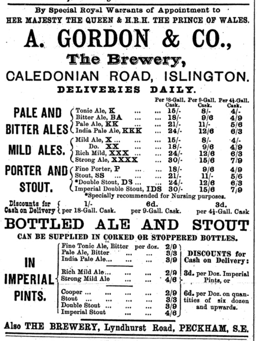 Listing of British Brewery Offerings